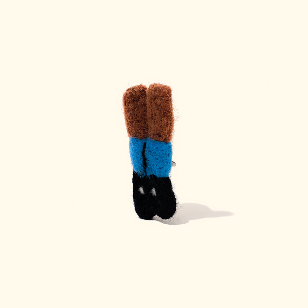 Felt Loafer Pin Blue