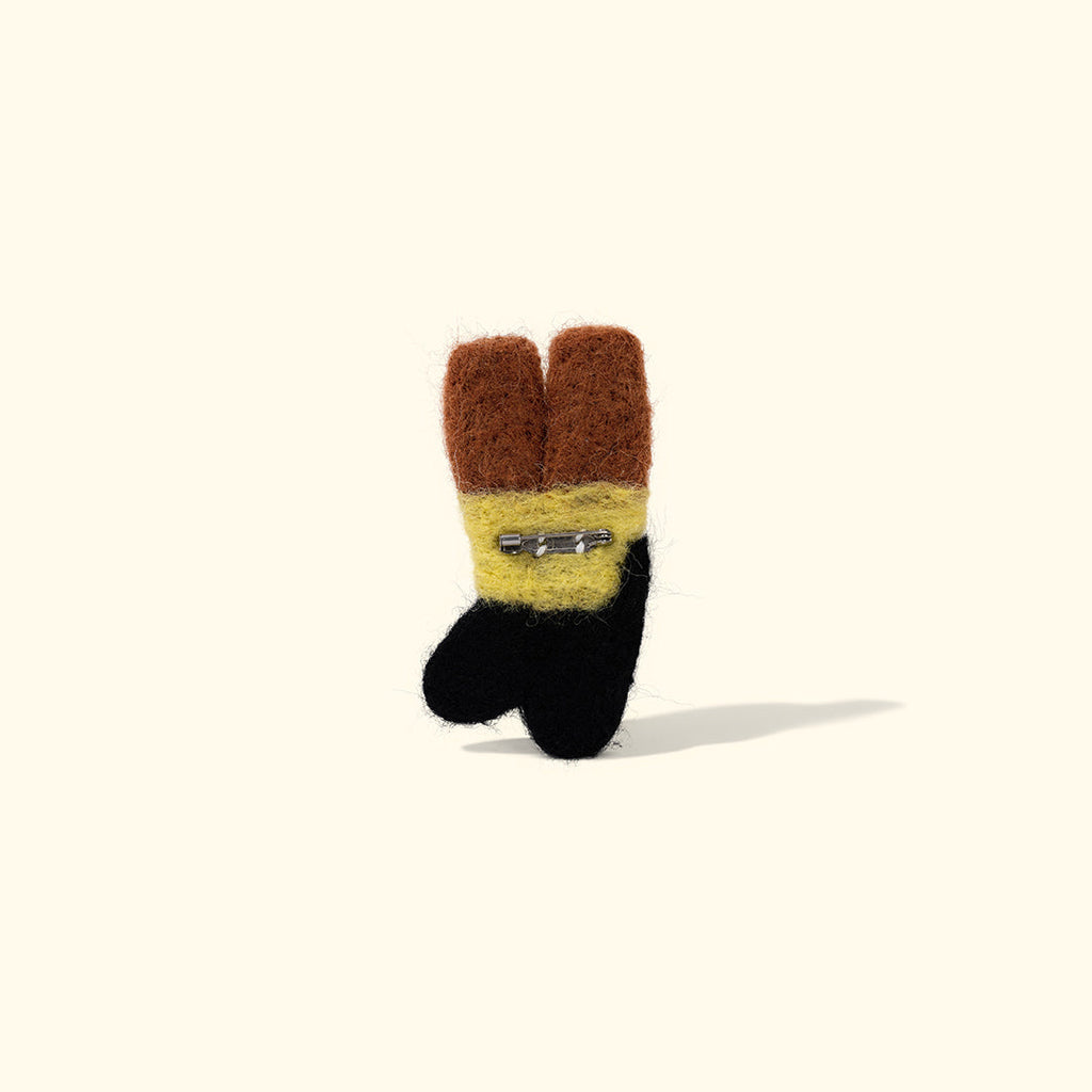 Felt Loafer Pin Cream