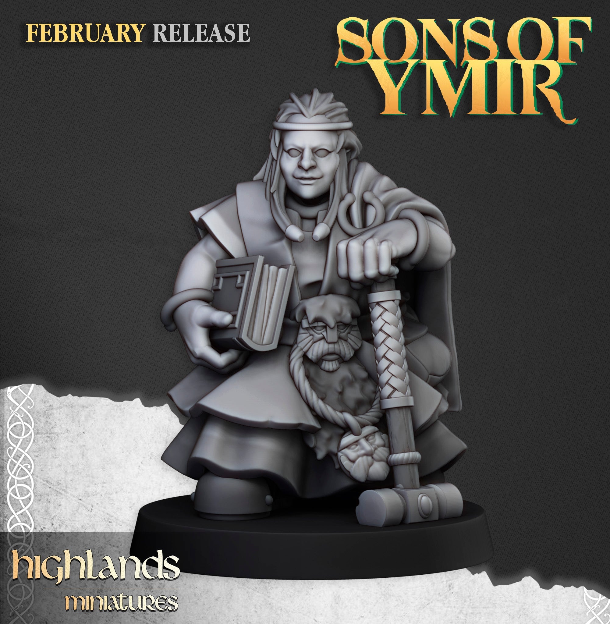 Dwarf Female Runepriest, Highlands Miniatures