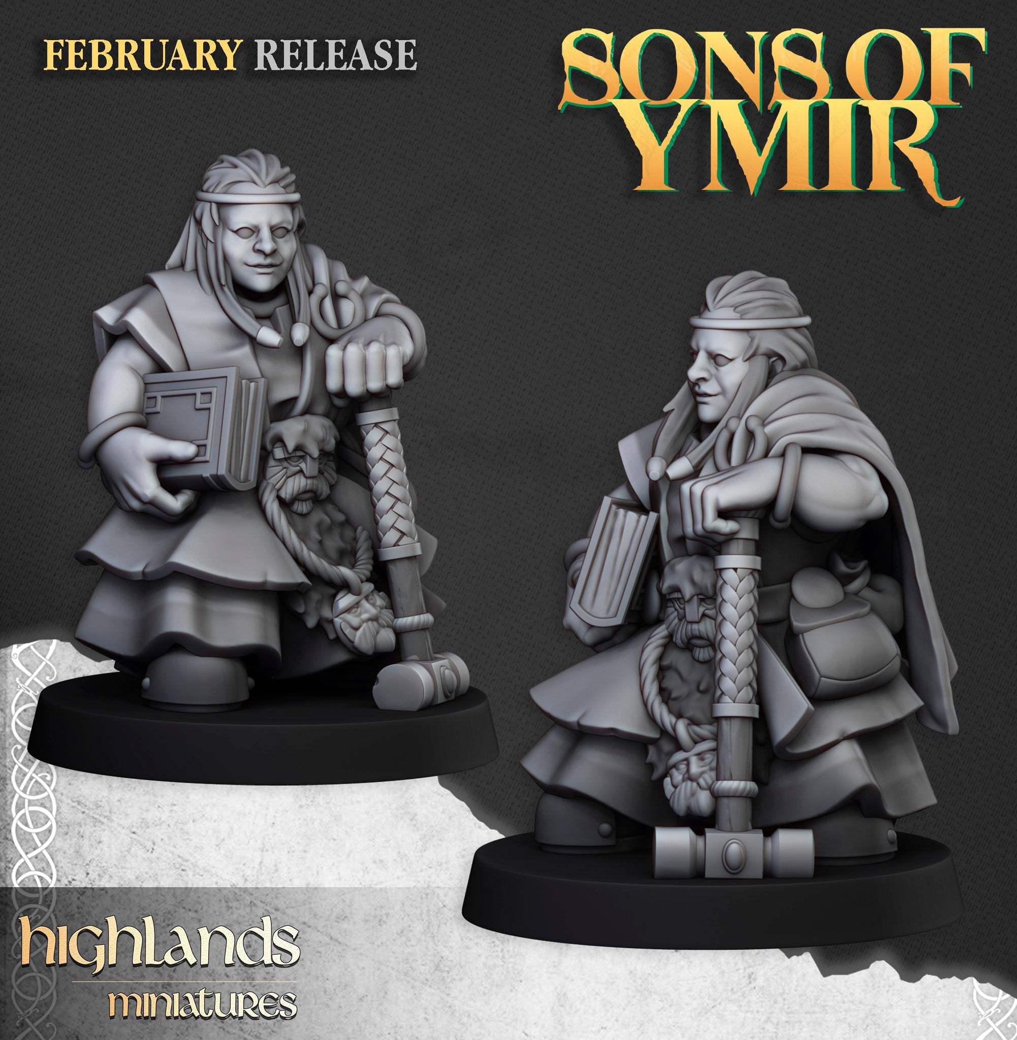 Dwarf Female Runepriest, Highlands Miniatures