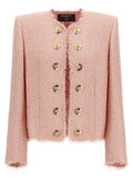 Balmain Sequin Tweed Blazer — Pink