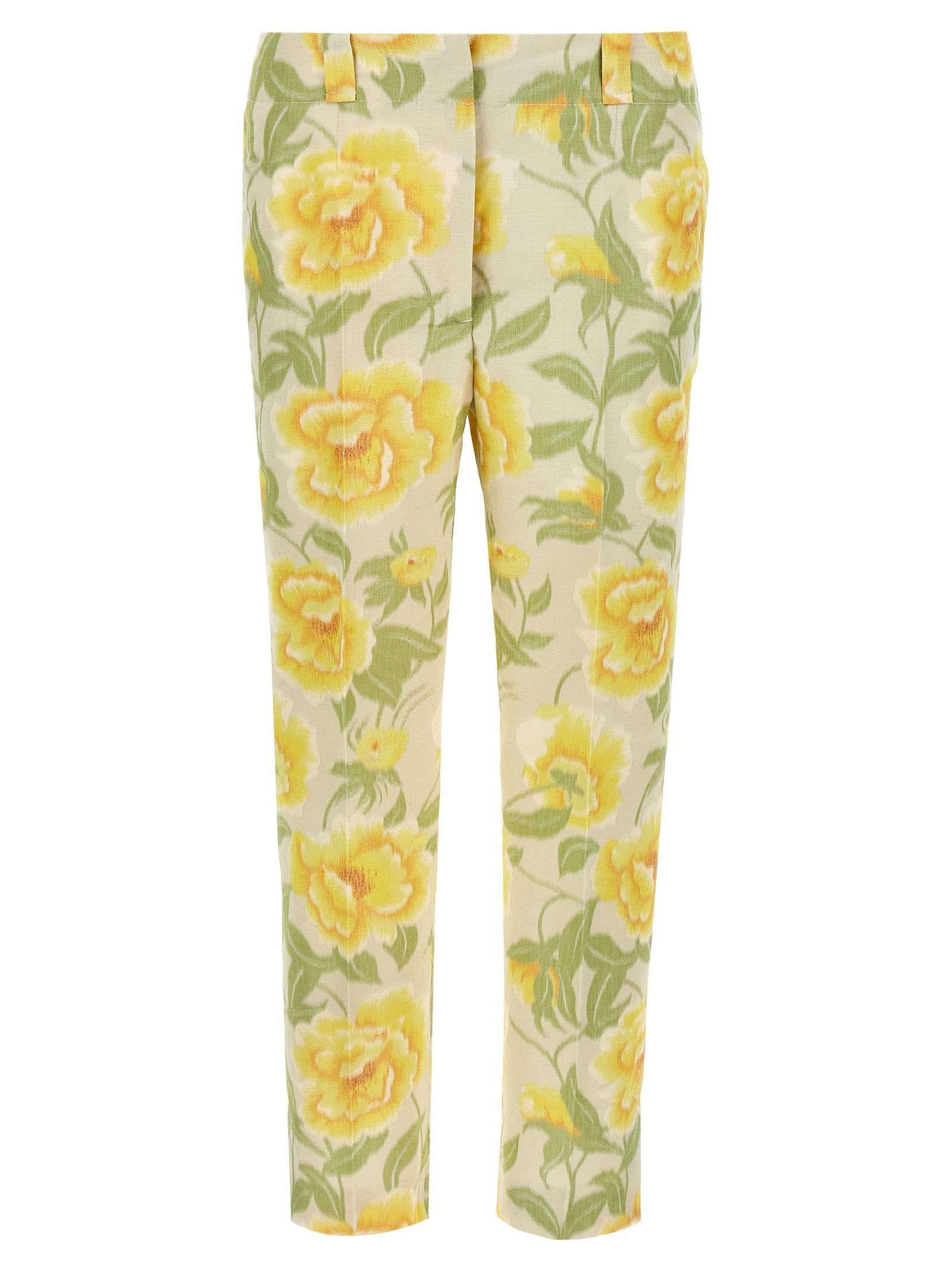 Kenzo Peonies Trousers — Cream