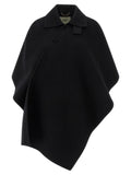 Fendi Double Wool Cape — Black