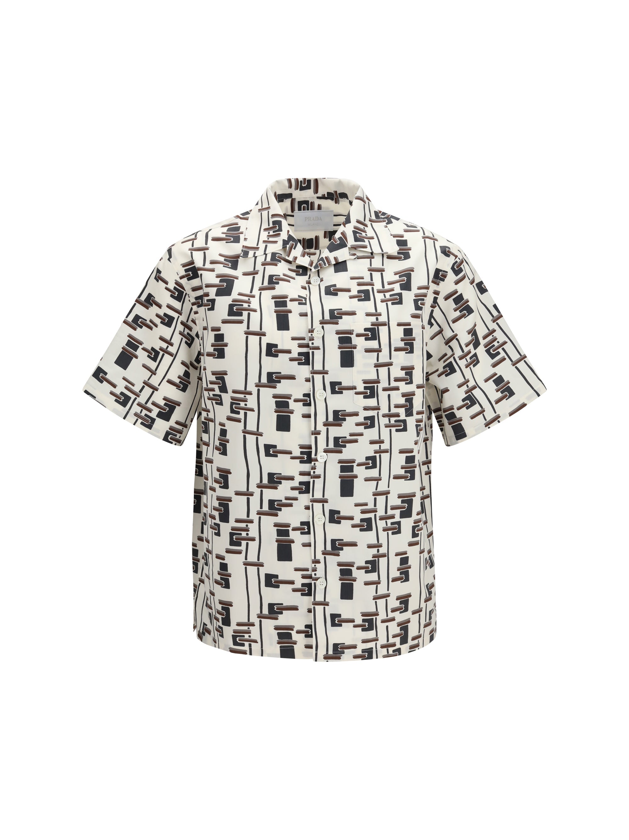 Prada Patterned Bowling Shirt — Multicolor
