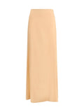 Kristina Ti Fluid Silk Skirt — Orange