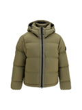 Stone Island Detachable Hood Down Jacket — Green