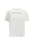 Off-White Graphic Kiss Quote Print T-Shirt — White