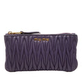 Matelasse Leather Pouch