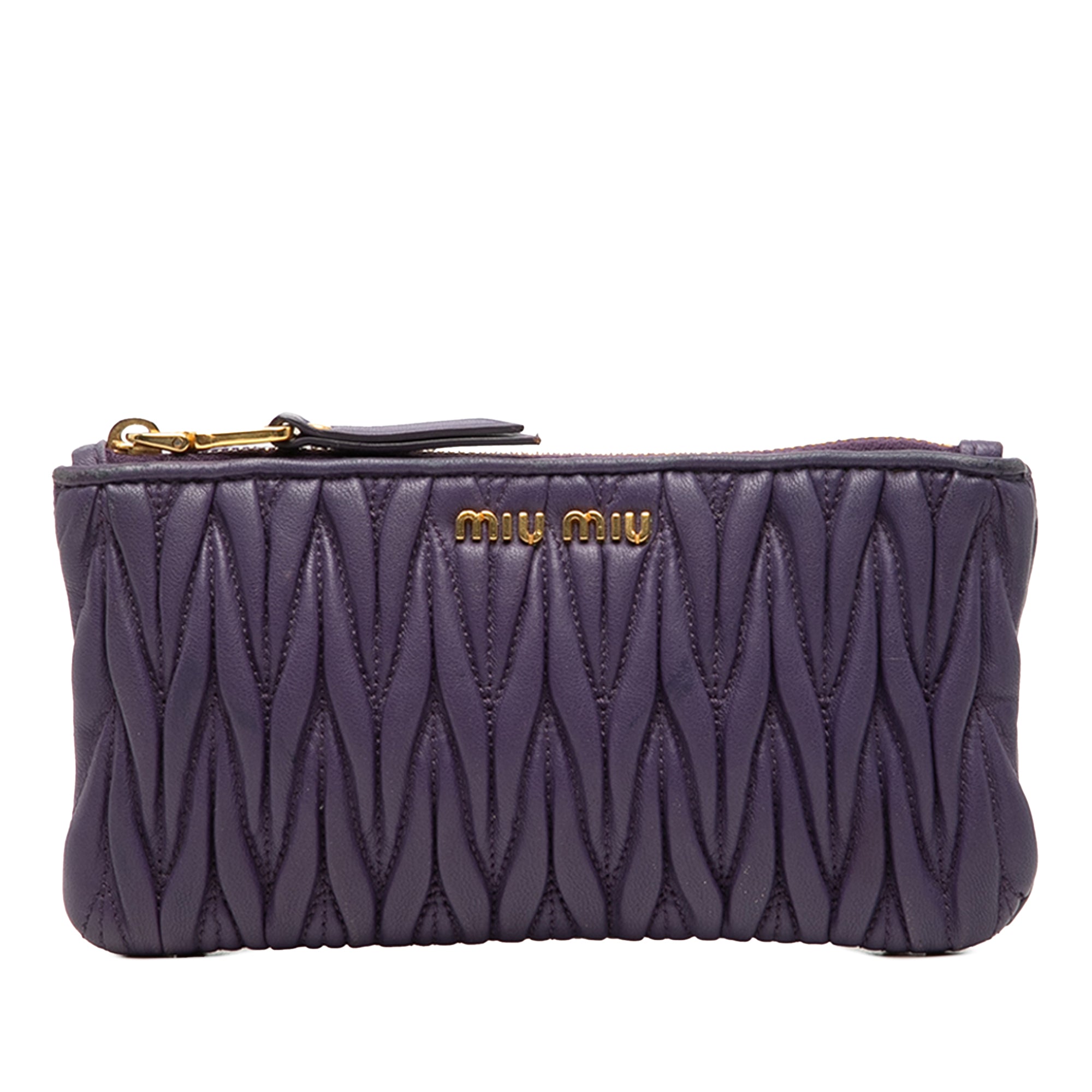 Matelasse Leather Pouch