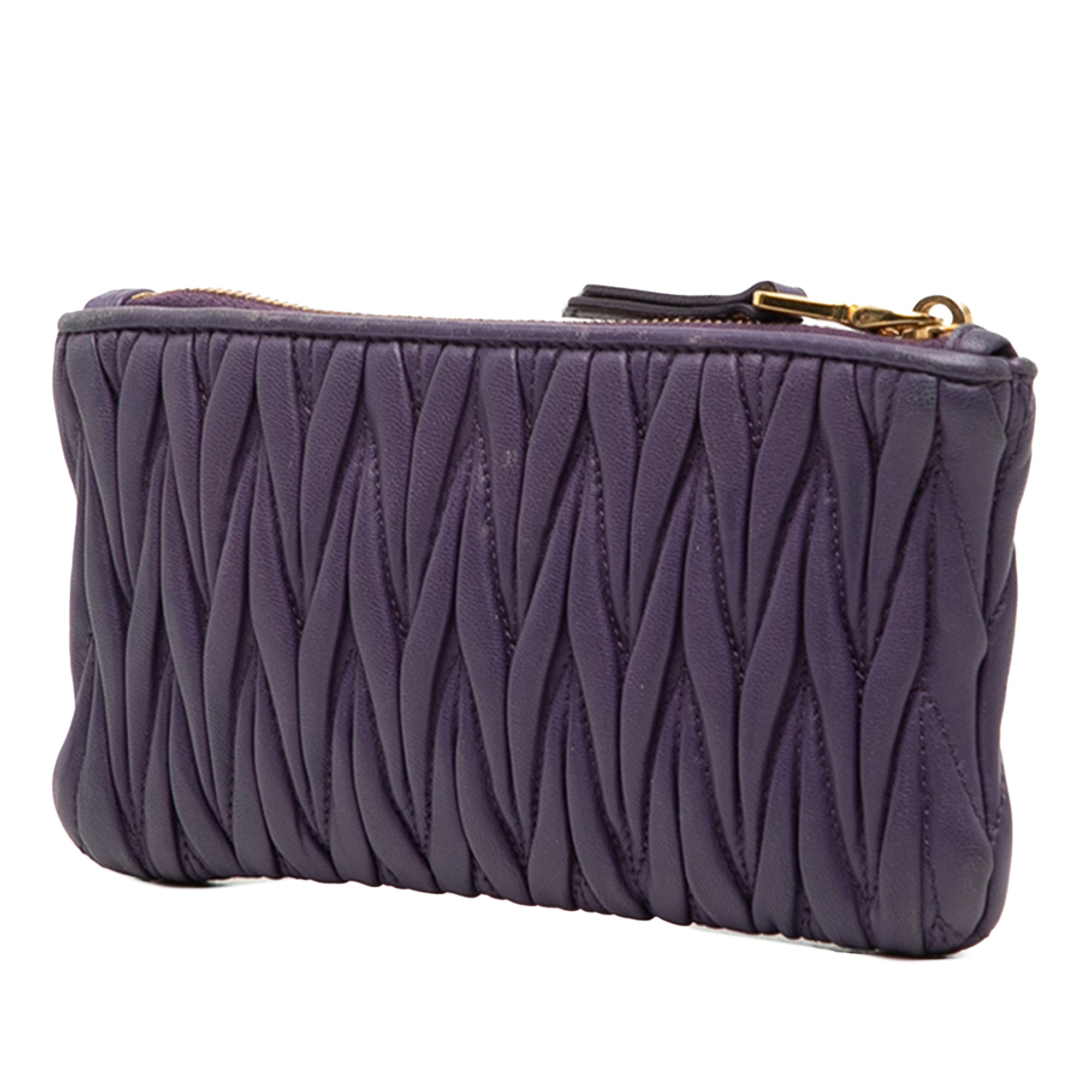 Matelasse Leather Pouch