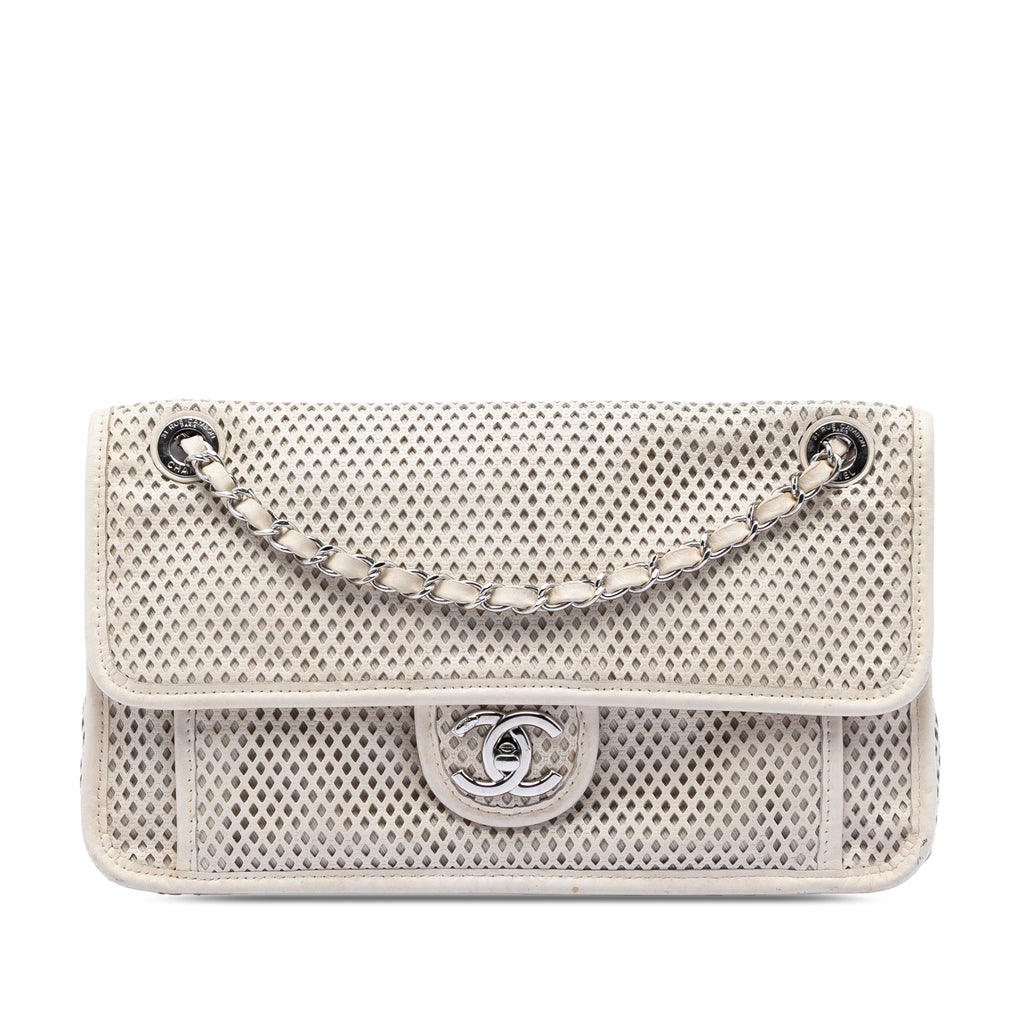 Medium Perforated Calfskin Up In The Air Flap