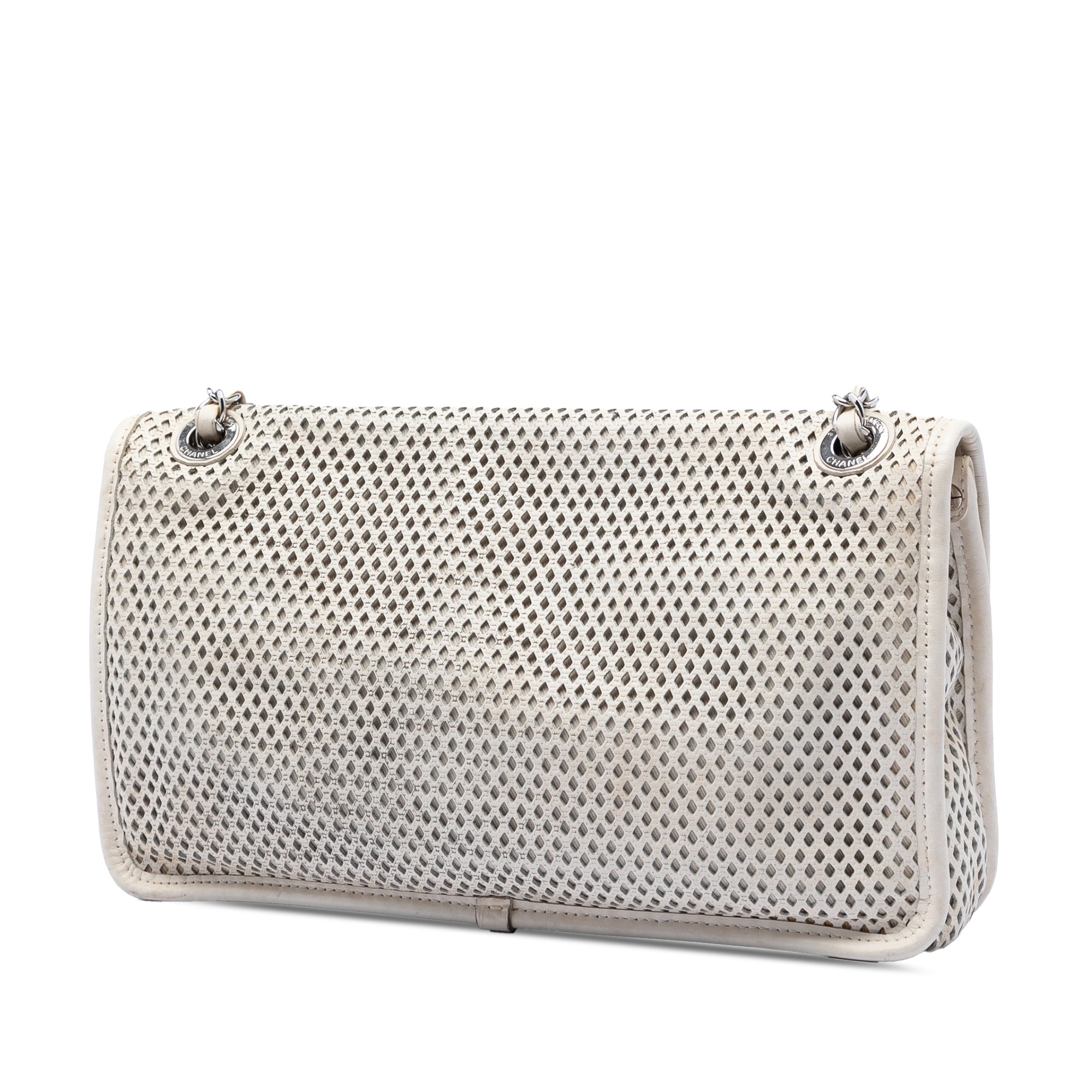 Medium Perforated Calfskin Up In The Air Flap