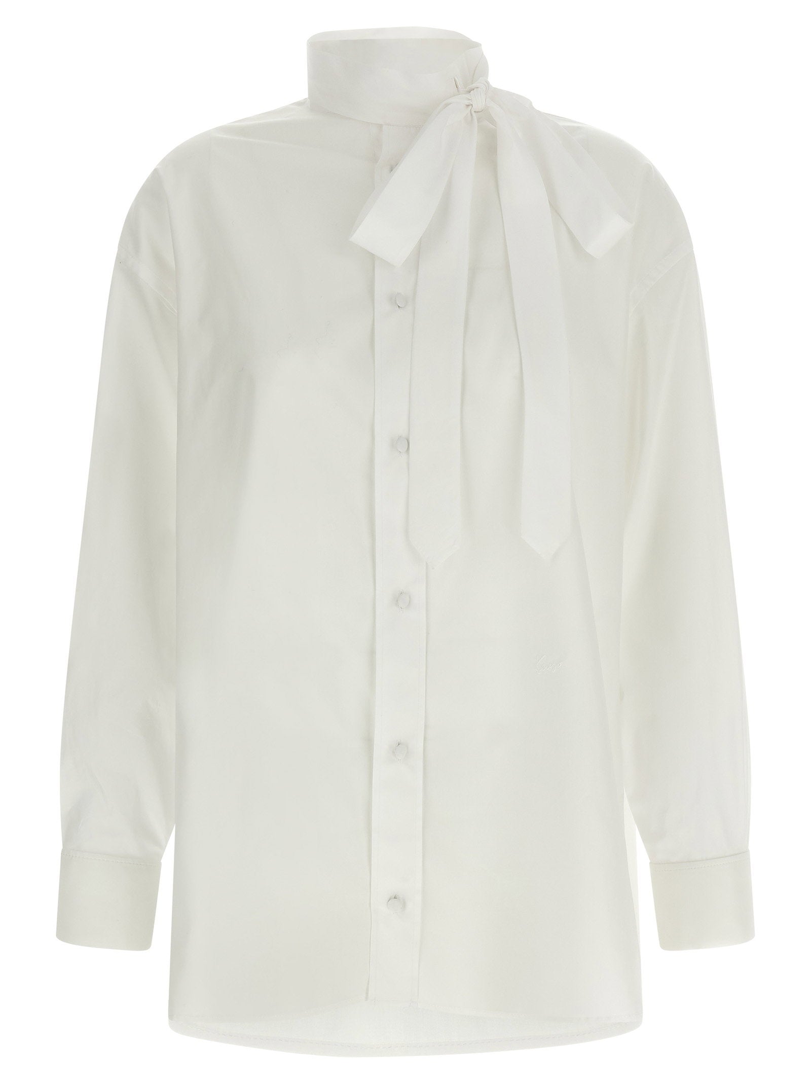 Kenzo Lavallière Collar Shirt — white