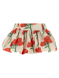 Kenzo Floral Taffeta Skirt — Cream