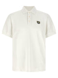 Kenzo Logo-Embroidered Cotton Piqué Polo Shirt — Cream