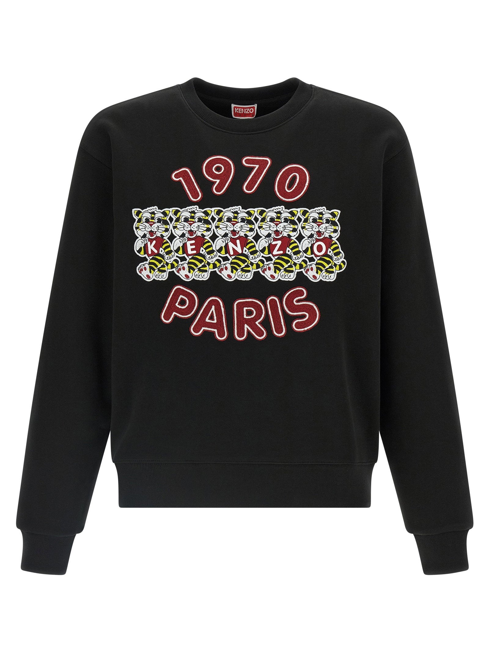 Kenzo Wild Tiger Embroidered Sweatshirt — Black