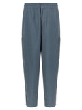 Kenzo Viscose-Wool Blend Cargo Pants — slate gray