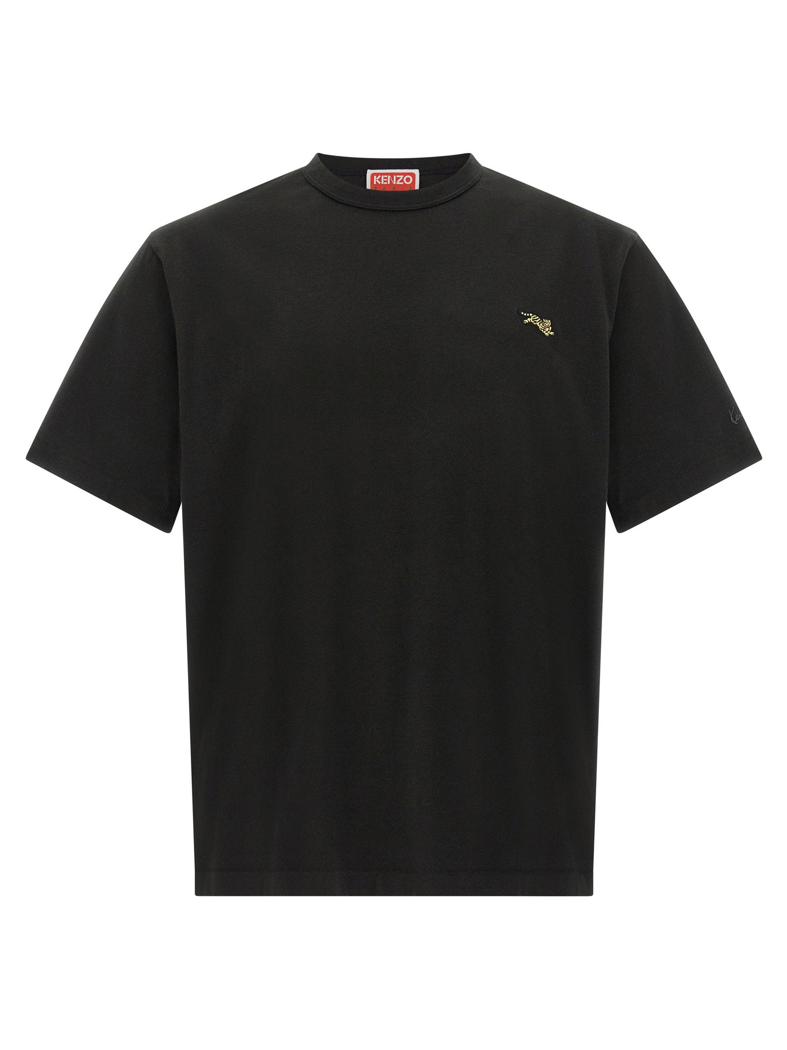 Kenzo Jumping Tiger Embroidered T-Shirt — Black