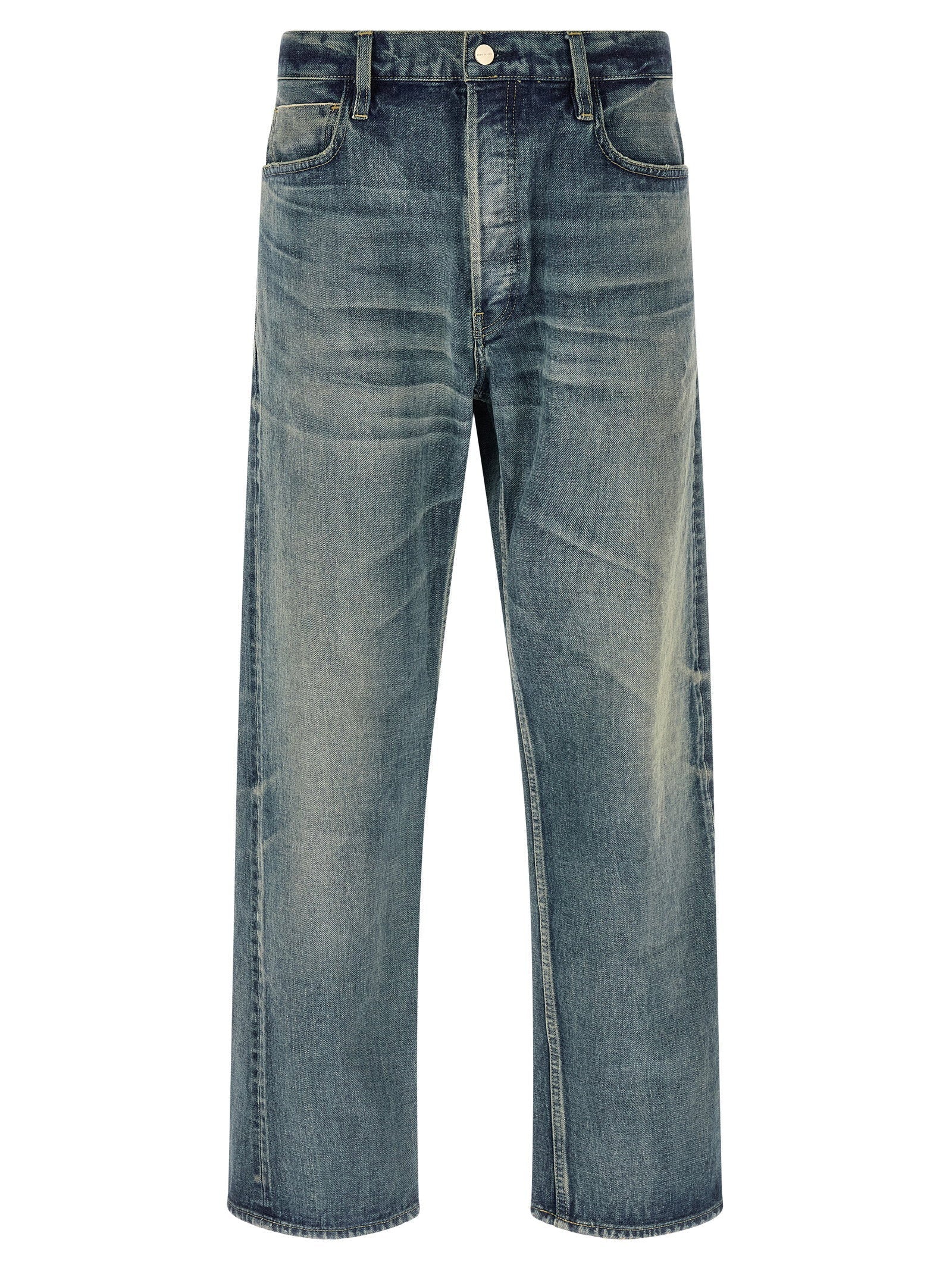 Fear Of God Stone-Washed Denim Jeans — Indigo