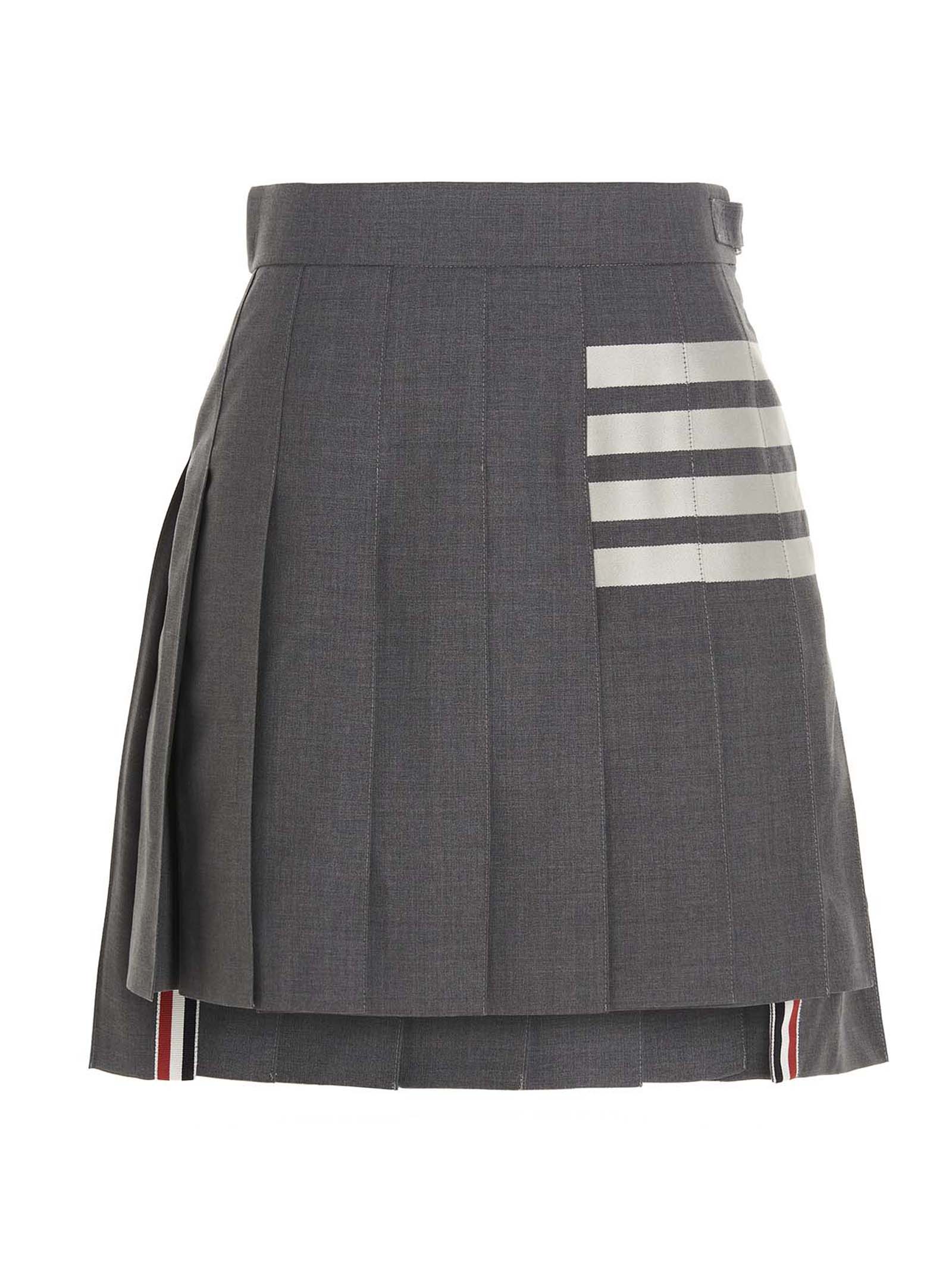 Thom Browne 4 Bar Skirt — Gray