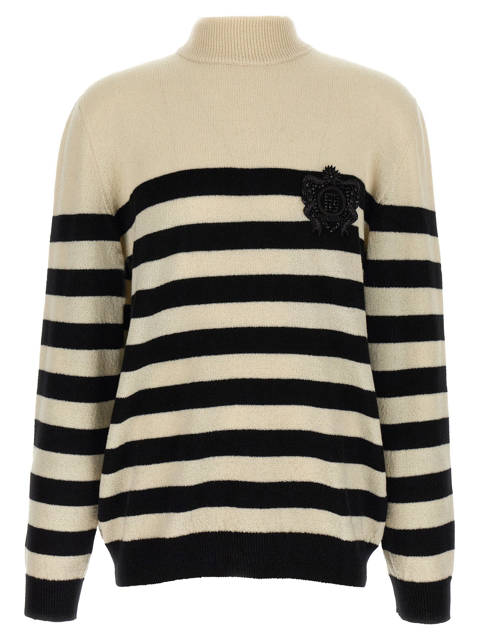 Balmain Marinière Sweater — cream