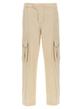 Balmain Cotton Serge Cargo Pants — Beige