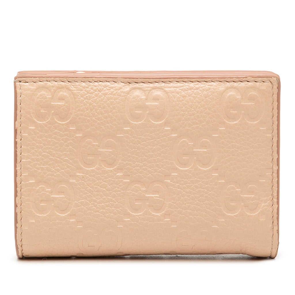 Small GG Emblem Leather Bifold Wallet