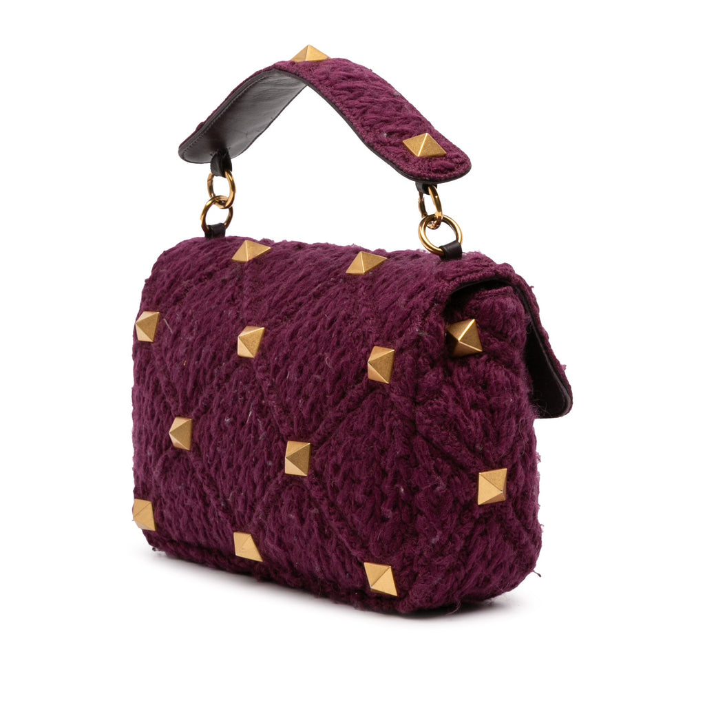 Large Knit Roman Stud Satchel