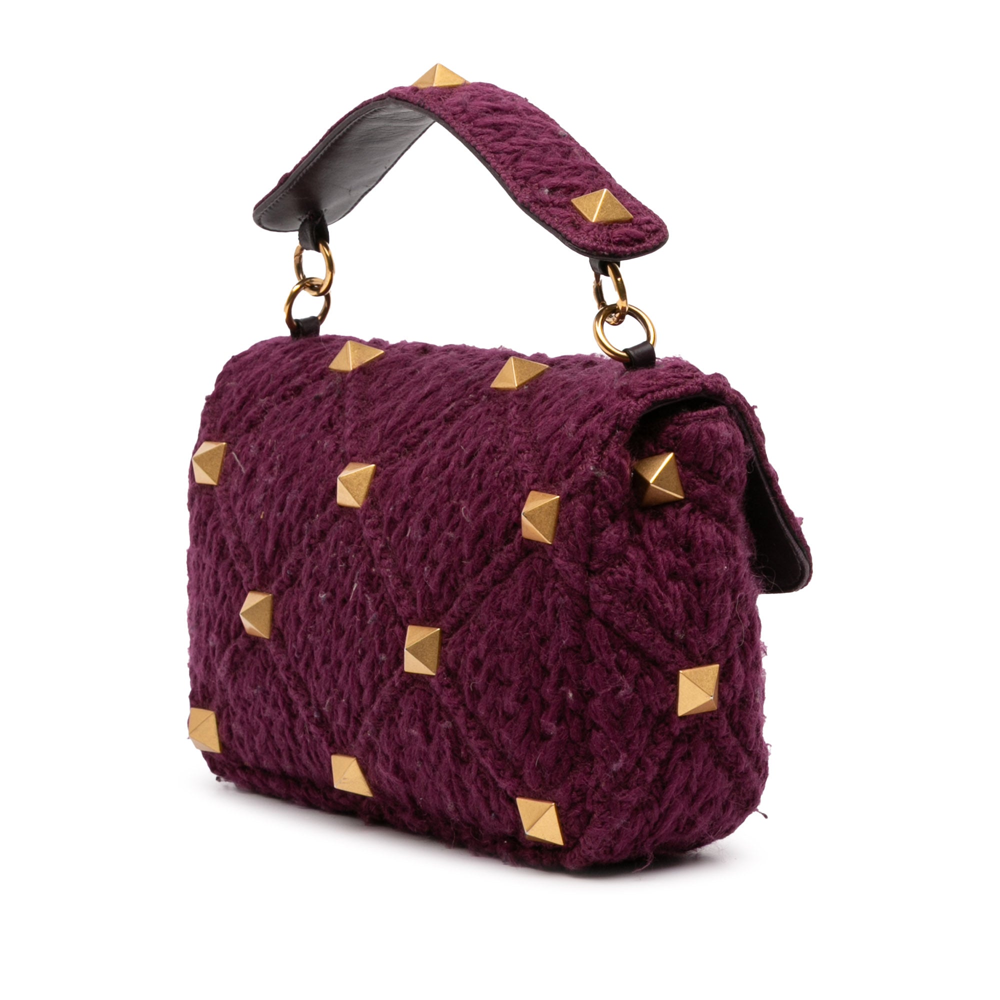 Large Knit Roman Stud Satchel