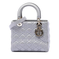 Medium Pearlescent Lambskin Cannage Lady Dior