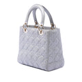 Medium Pearlescent Lambskin Cannage Lady Dior