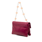 CC Choco Bar Lambskin Beaded Chain Flap