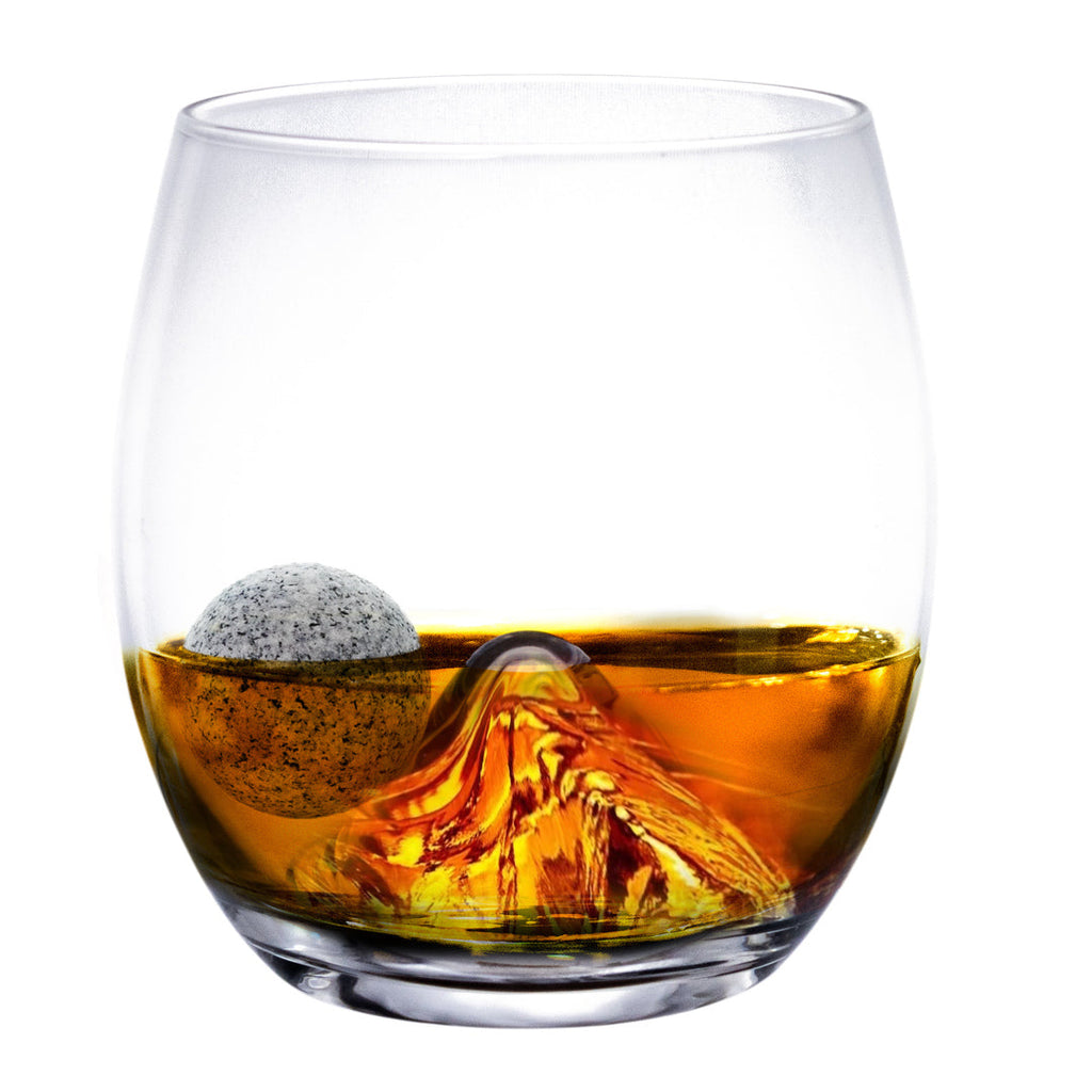 Set 2 Vasos Whisky Montaña con Piedras Frías y Pinzas