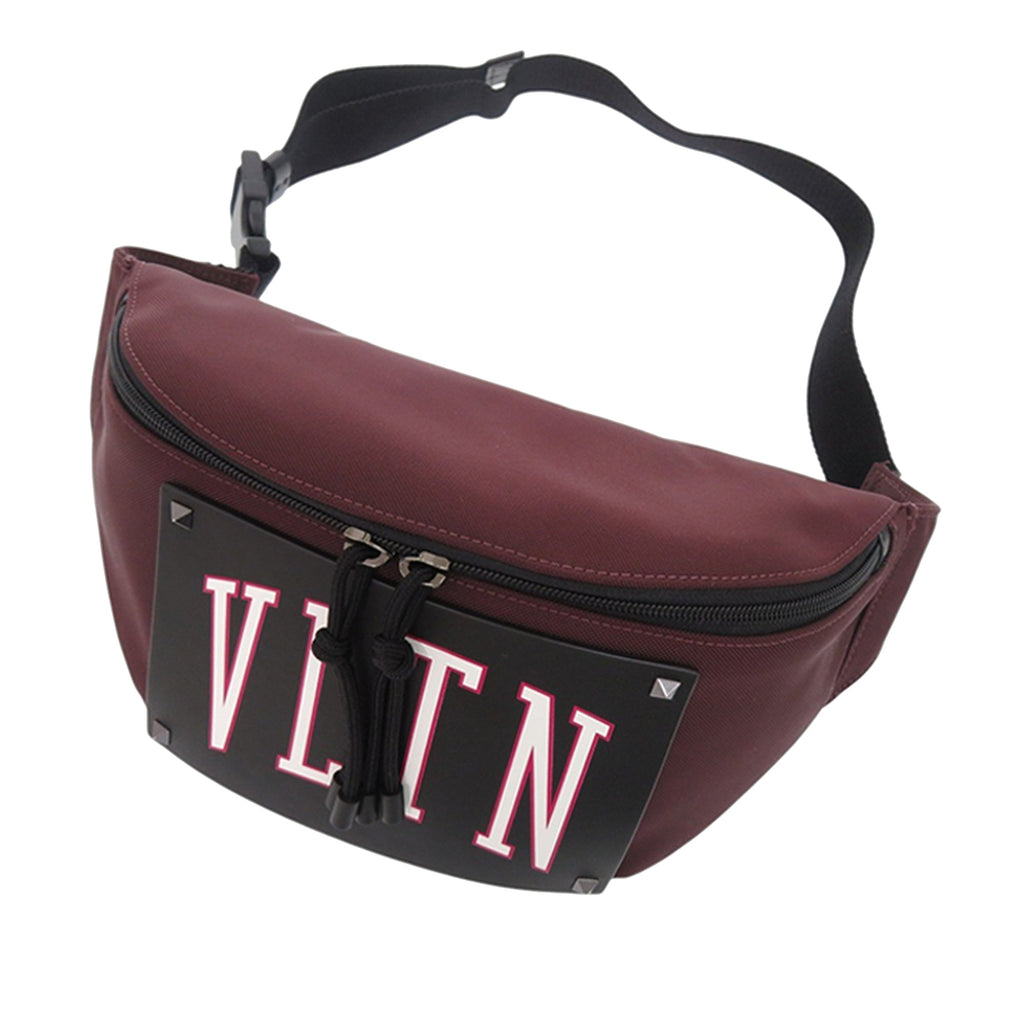 Nylon and Leather VLTN Rockstud Belt Bag