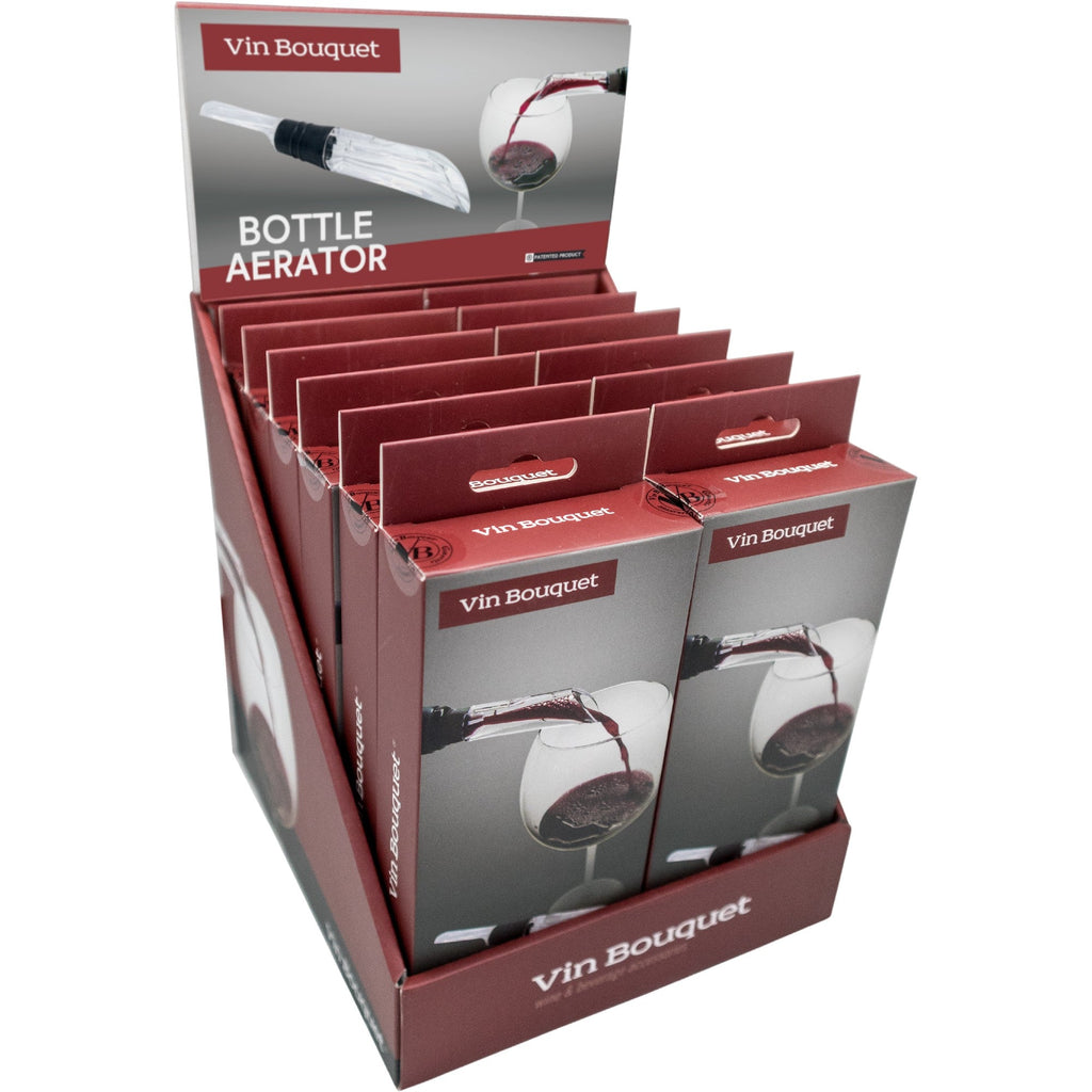 Aireador de vino transparente con vertedor antigoteo