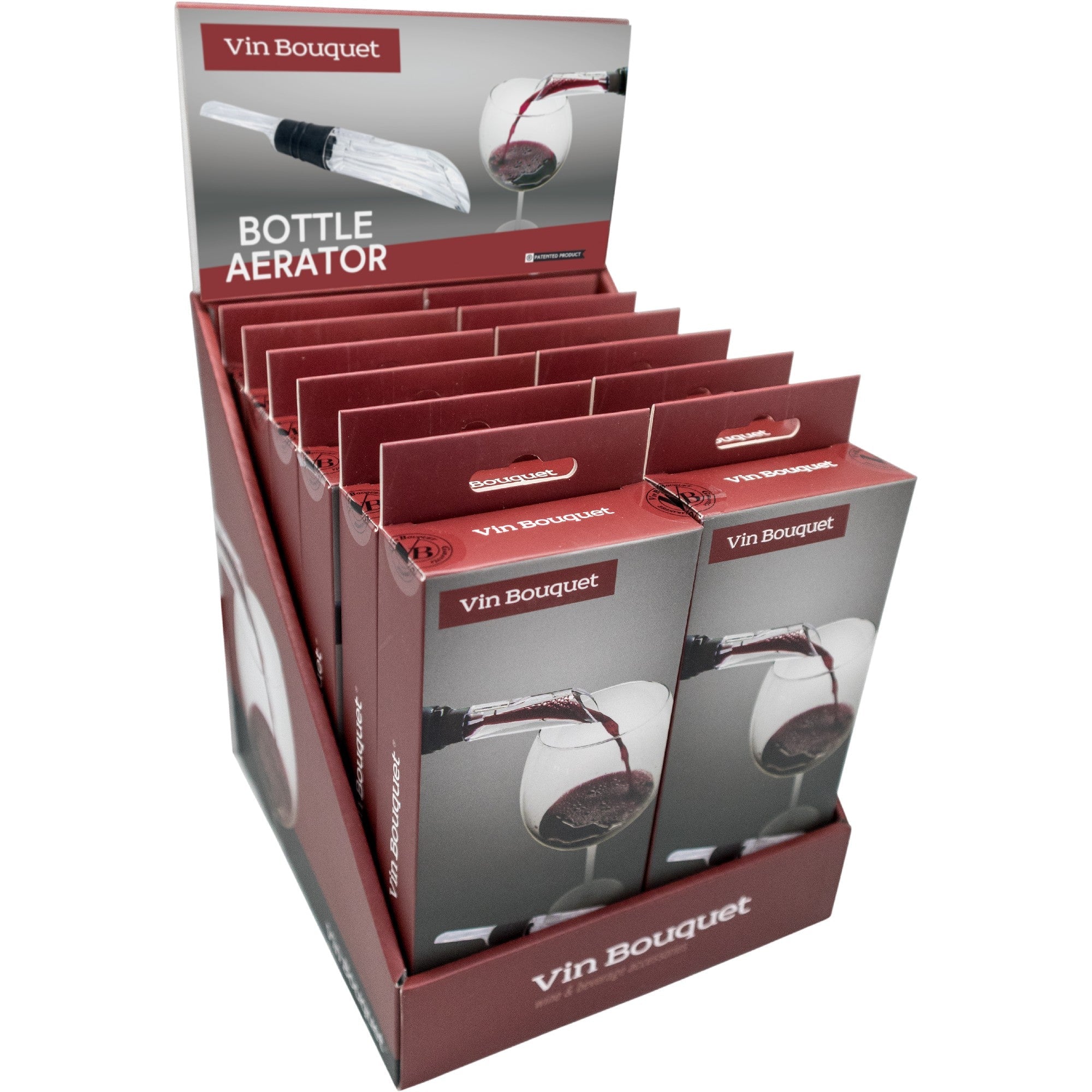 Aireador de vino transparente con vertedor antigoteo