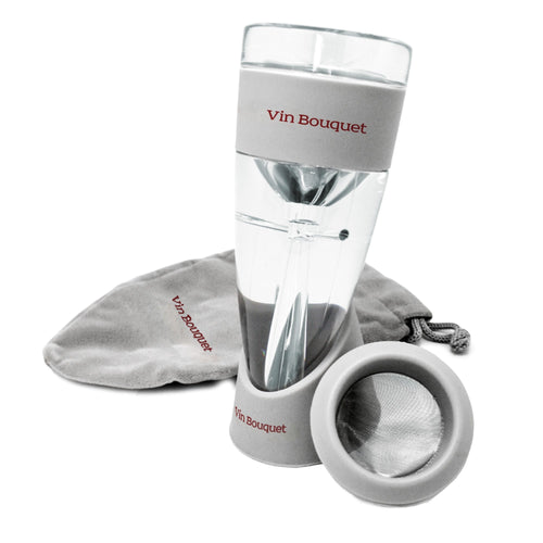 Aireador de vino con filtro y bolsa de transporte