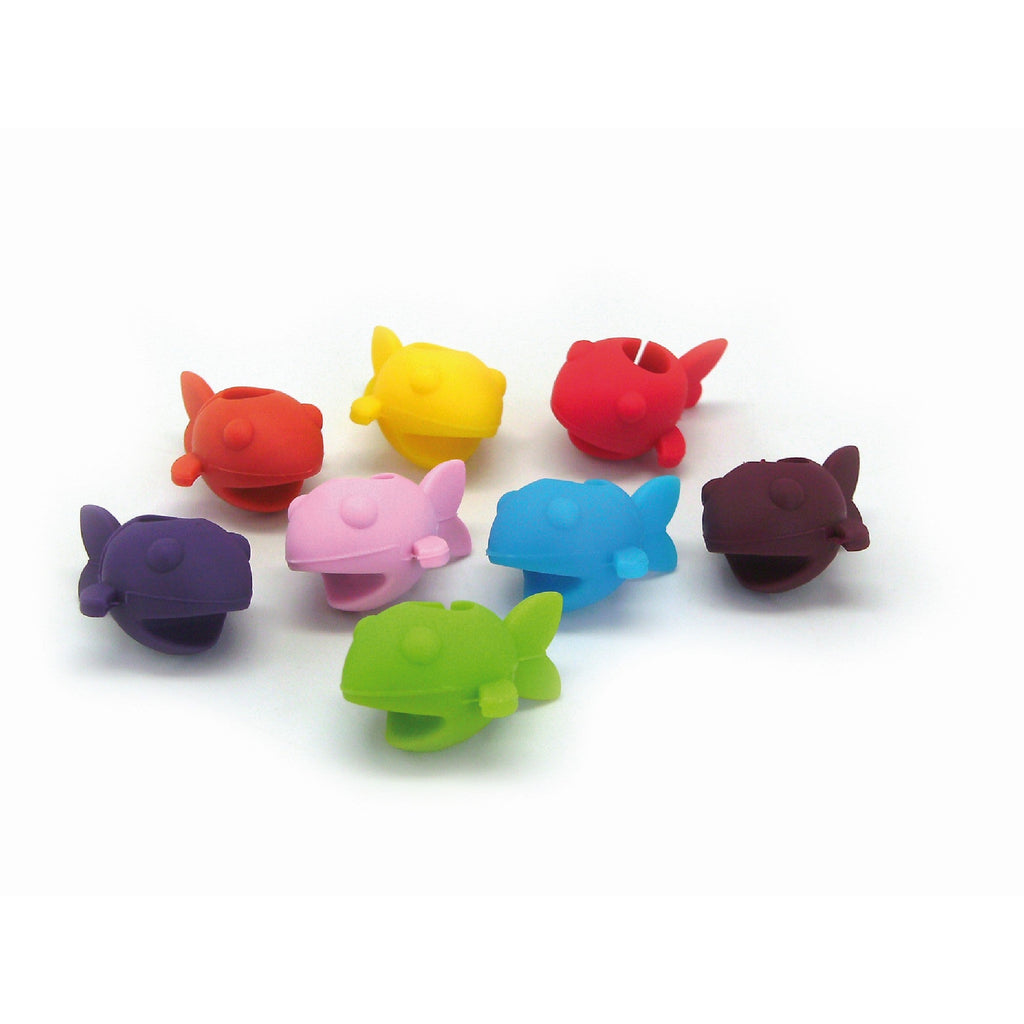 Set de 8 marcacopas de silicona surtidos