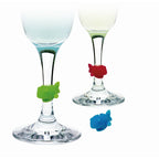 Set de 8 marcacopas de silicona surtidos