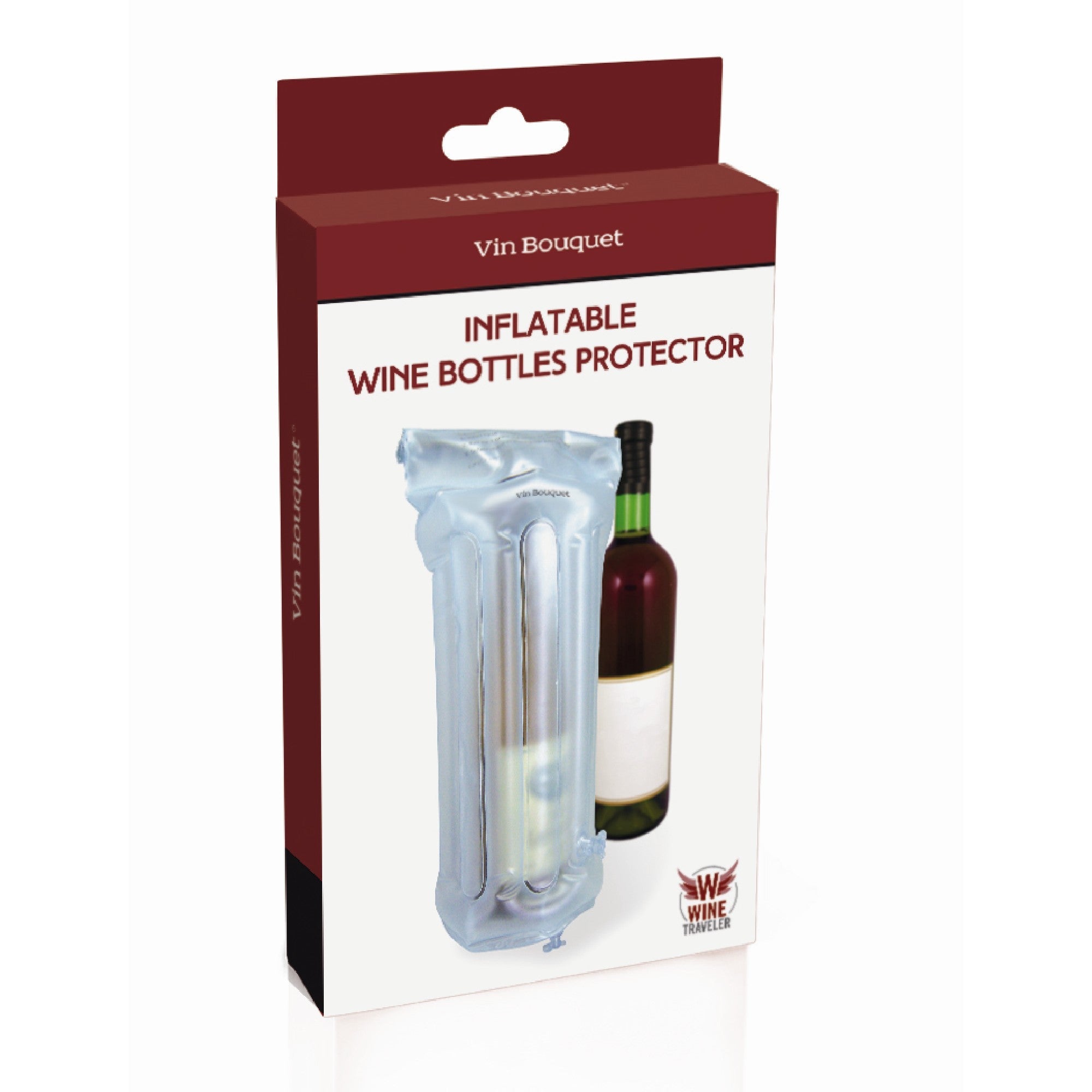 Protector hinchable para botellas deviaje