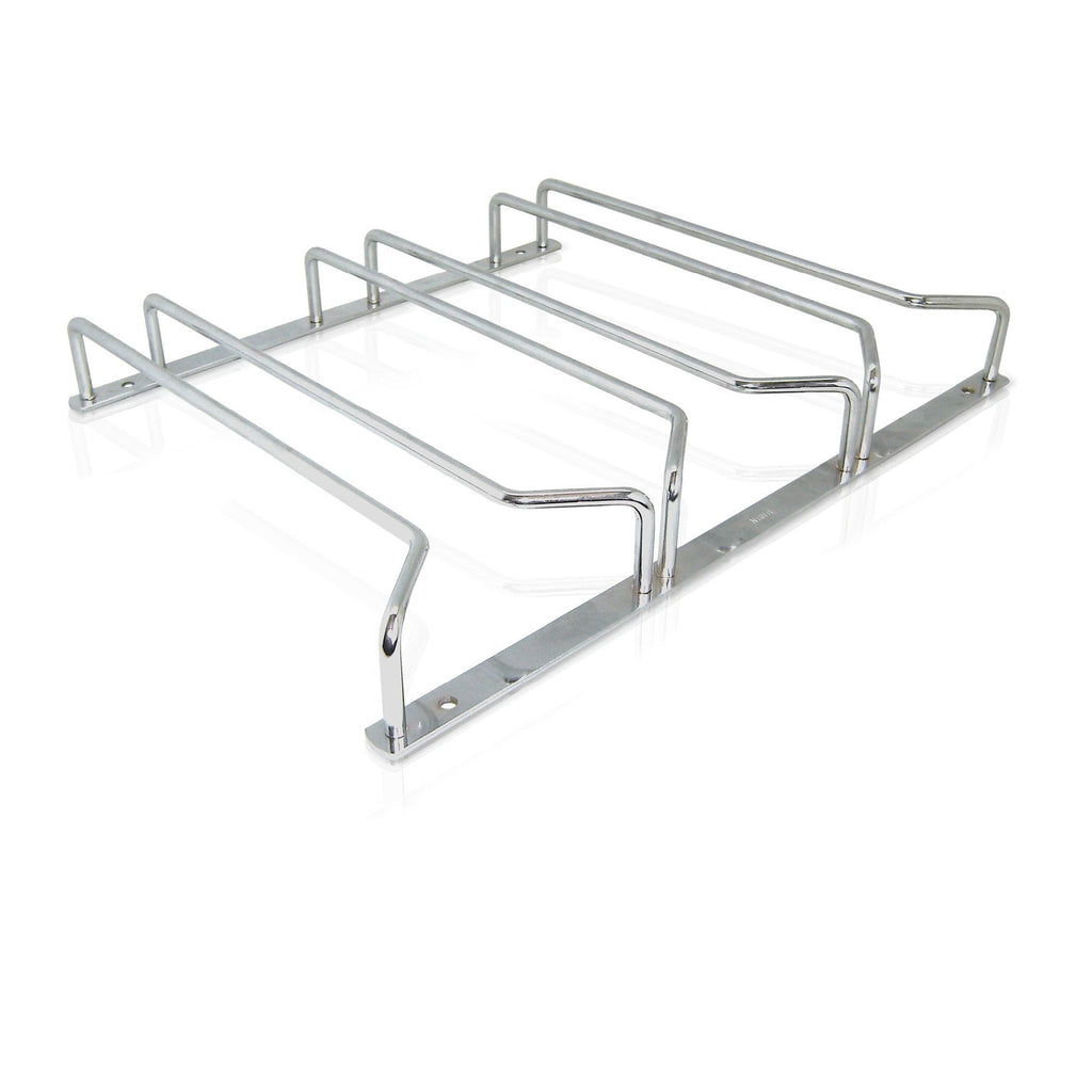 Soporte plateado para copas de vino de acero inoxidable