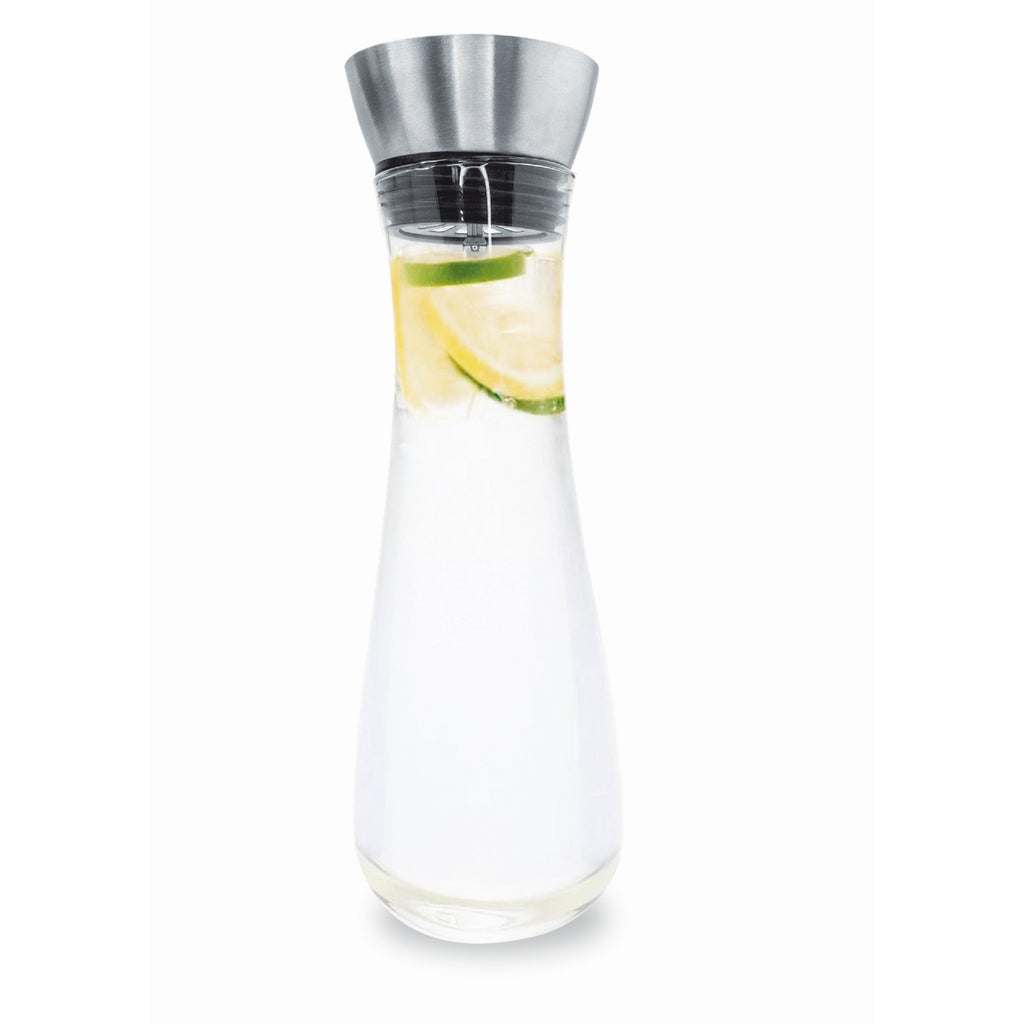 Jarra Cristal 1L con Tapa Acero Antigoteo