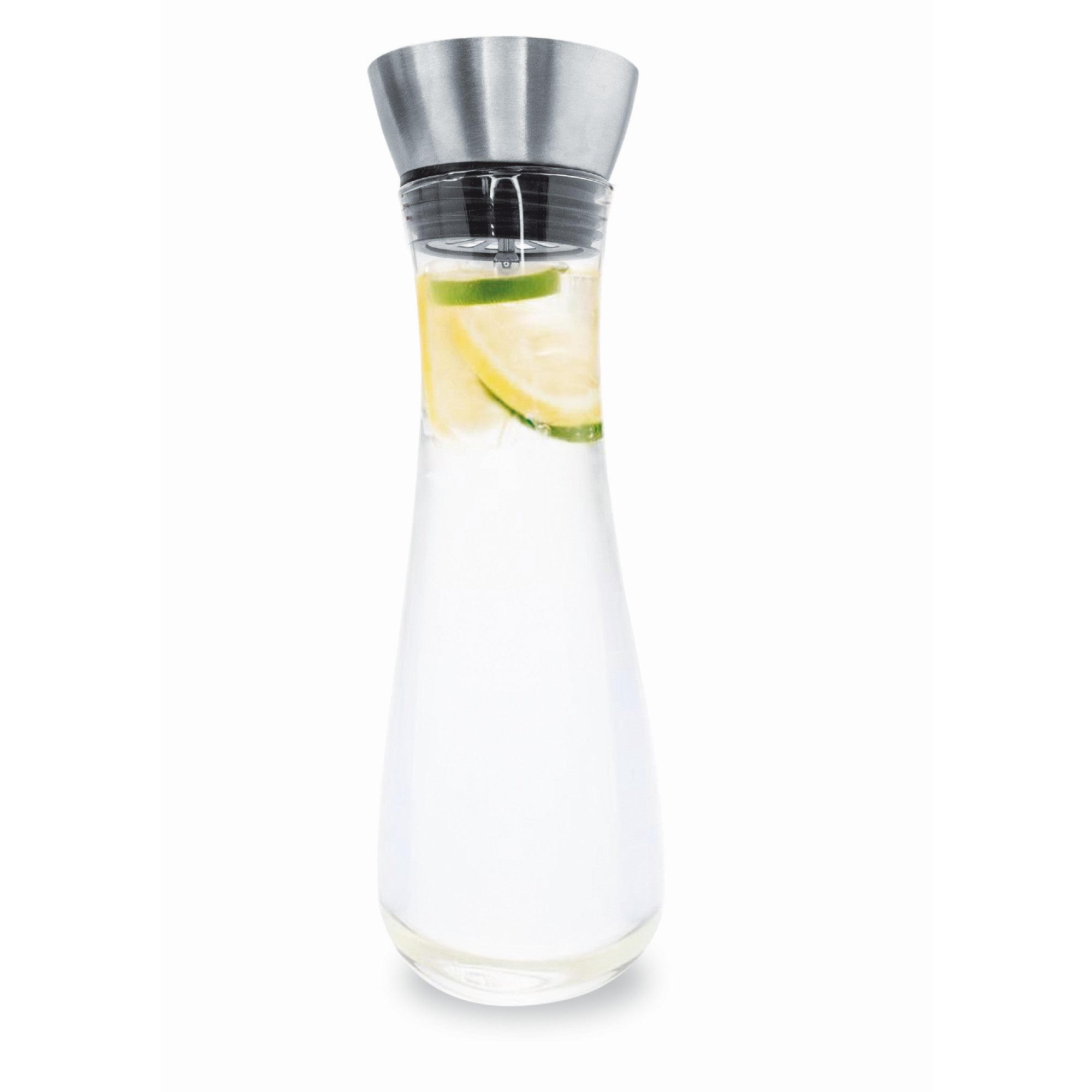 Jarra Cristal 1L con Tapa Acero Antigoteo