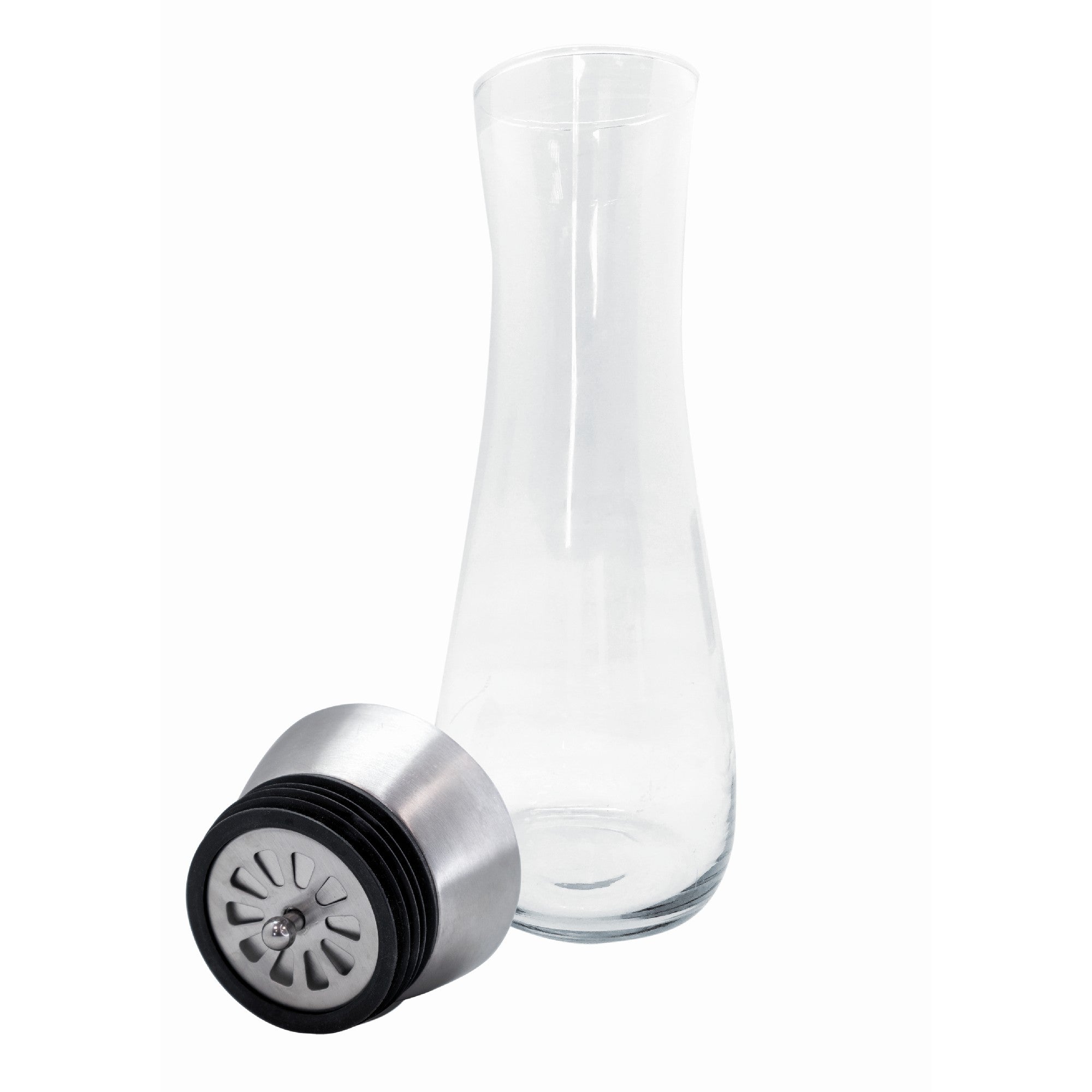 Jarra Cristal 1L con Tapa Acero Antigoteo