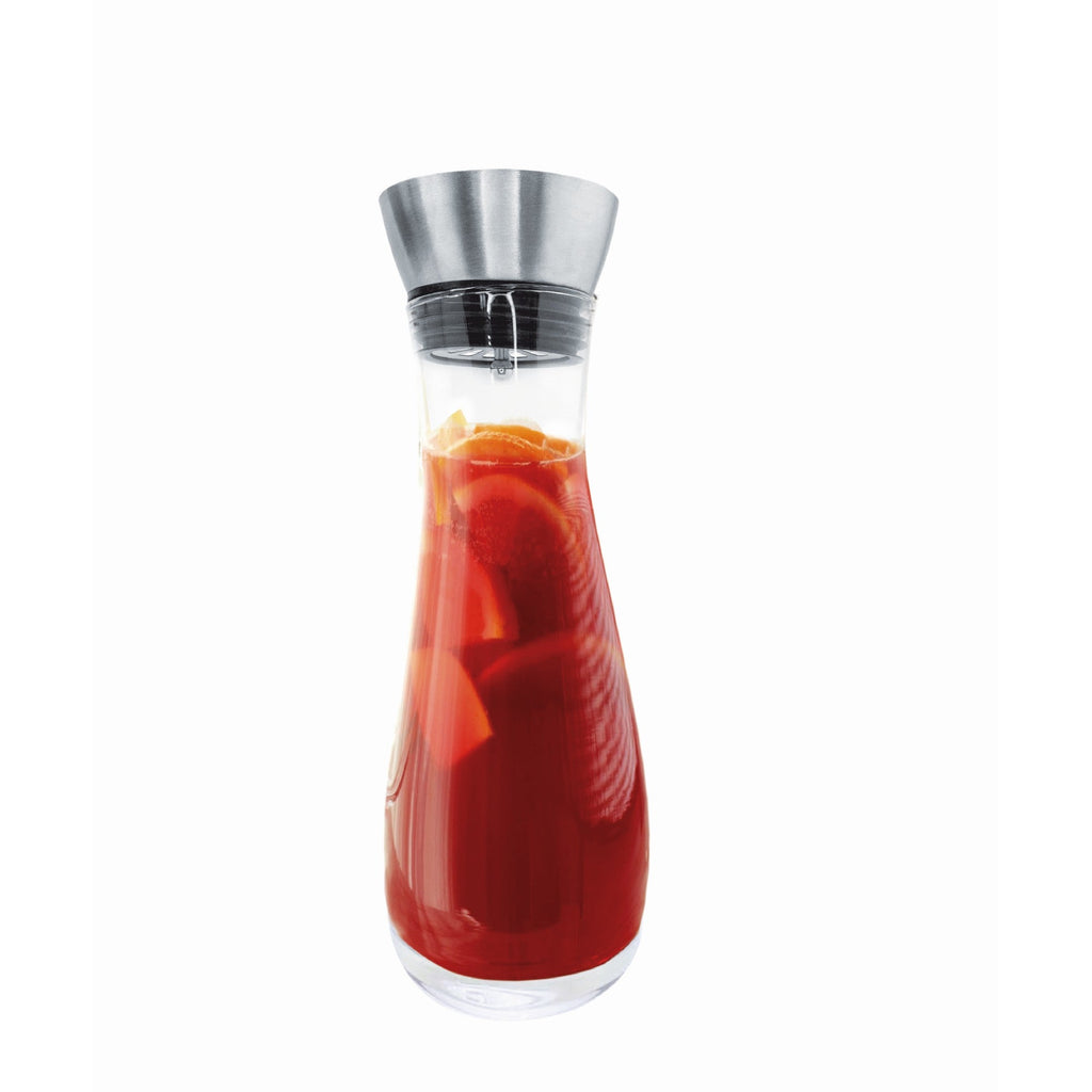 Jarra Cristal 1L con Tapa Acero Antigoteo