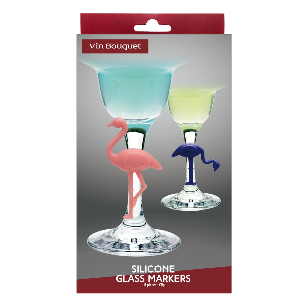 Set de 8 marcacopas de silicona surtidos