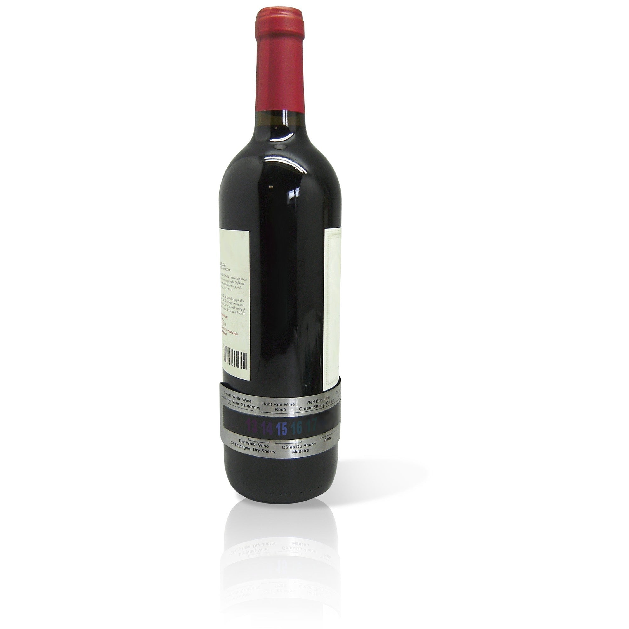 Termómetro analógico con guía para botellas de vino
