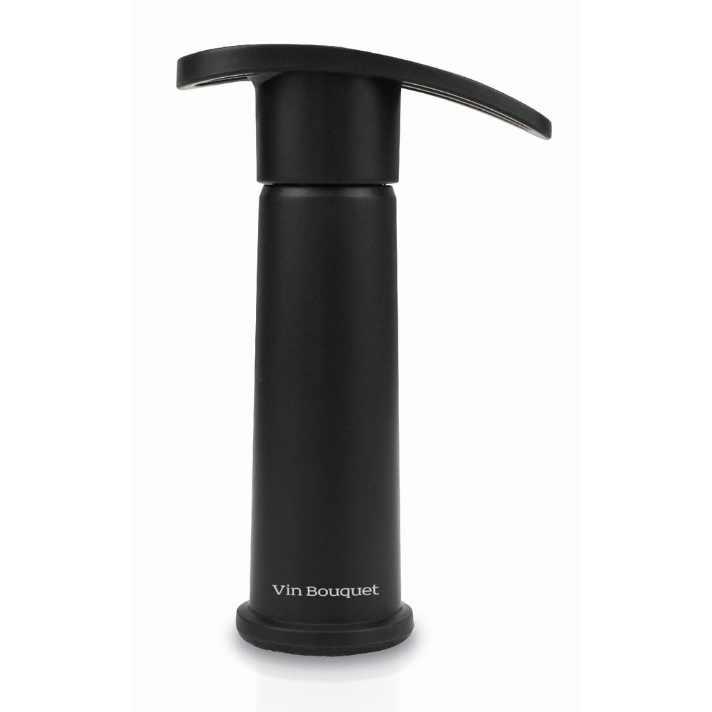 Bomba de Vacío Manual Negra con 2 Tapones
