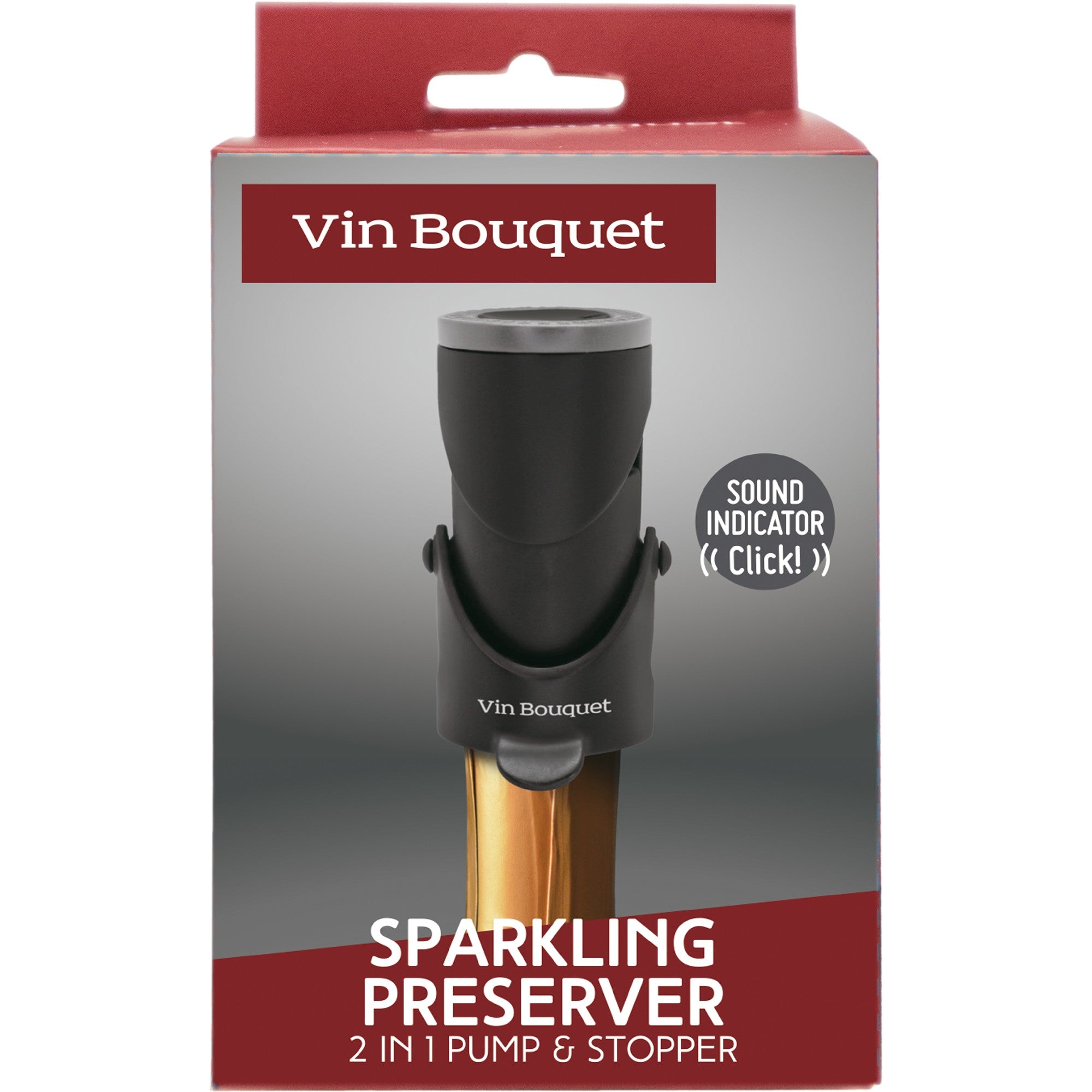 Tapón conservador de cava con indicador de sonido