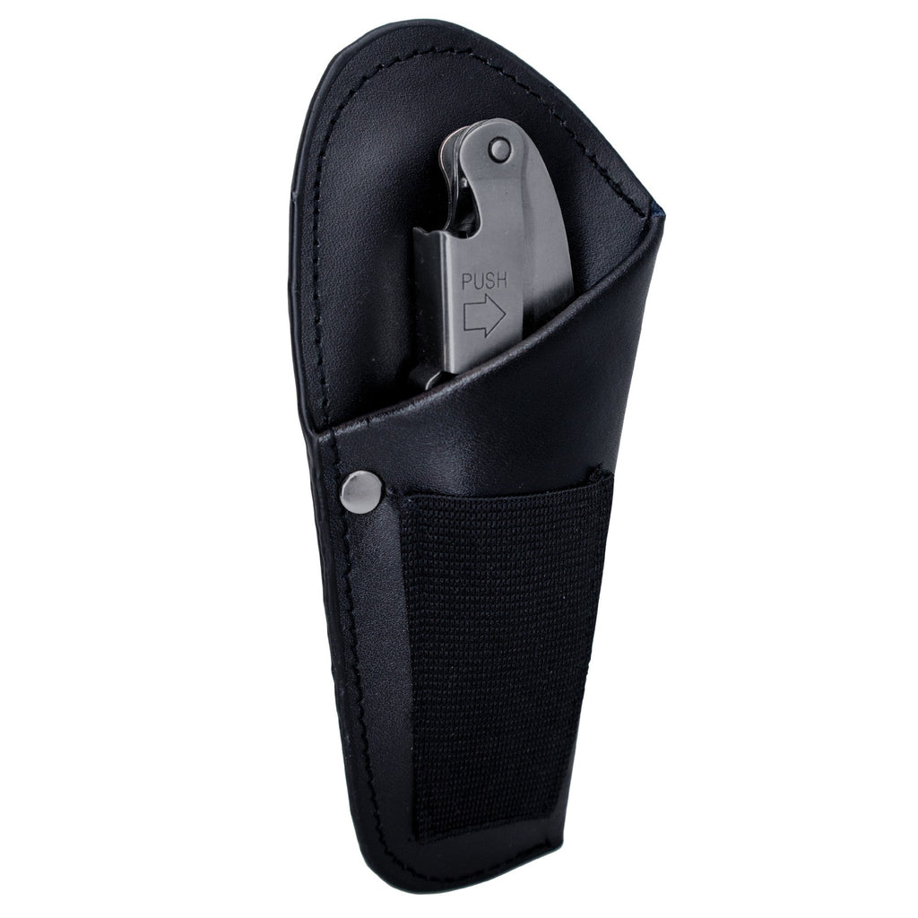 Funda de piel para sacacorchos con clip metálico